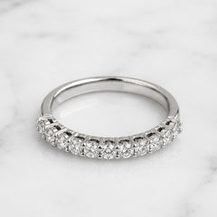 Platinum Stackable Claw Set Diamond Ring