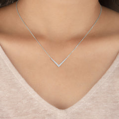 Lab Grown Diamond V Necklace