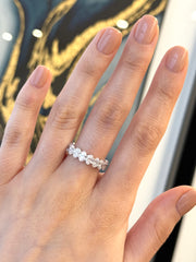 18k White Gold Oval Cut Diamond Eternity Ring - 4.56ct