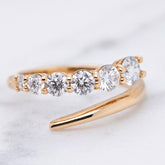 Yellow Gold & Lab Grown Diamond Split Band Ring