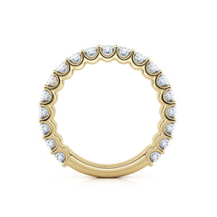 Round Diamond U Set Wedding Ring