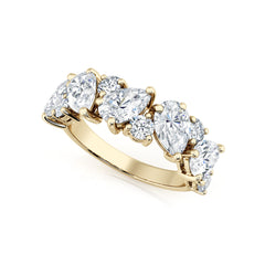 Pear & Round Diamond Dress Ring