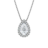 Pear Shape Diamond Halo Pendant