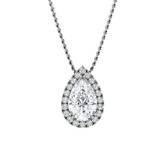 Pear Shape Diamond Halo Pendant