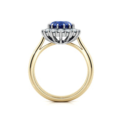 Blue Sapphire & Diamond Cocktail Ring