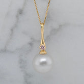 Australian South Sea Pearl & Pink Diamond Pendant