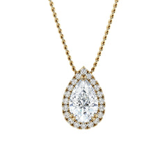 Pear Shape Diamond Halo Pendant