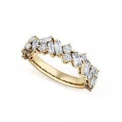 Baguette & Round Diamond Dress Ring