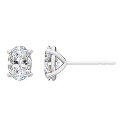 Classic Oval Lab Grown Diamond Stud Earrings