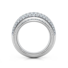 Domed Pave Diamond Dress Ring