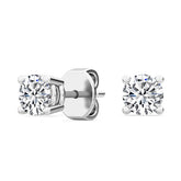 Natural Round Diamond Stud Earrings