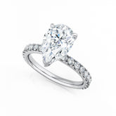 Pear Shape Diamond Solitaire Engagement Ring