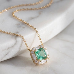 Paraiba Tourmaline and Diamond Necklace