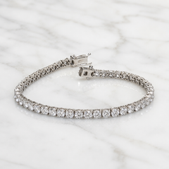 18k White Gold Lab Grown Diamond Tennis Bracelet - 8.04ct