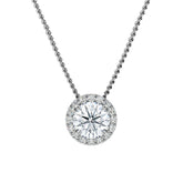 Round Diamond Halo Pendant
