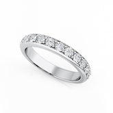 Traditional Pave Set Diamond Wedding Ring