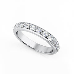 Traditional Pave Set Diamond Wedding Ring