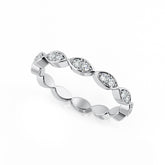 Marquise and Round Diamond Eternity Ring