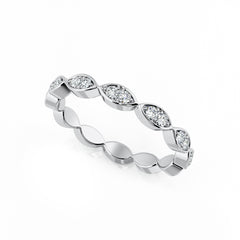 Marquise and Round Diamond Eternity Ring