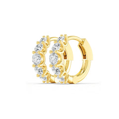 Petite Lab Grown Diamond Hoop Earrings
