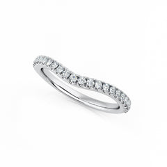 Curved Diamond Wedding Ring