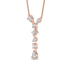 Multi Shape Lab Grown Diamond Drop Necklace
