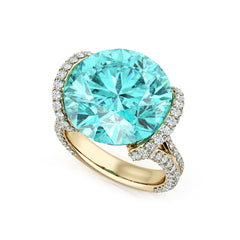Mint Tourmaline & Diamond Cocktail Ring