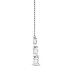 Emerald Cut Lab Grown Diamond Drop Pendant