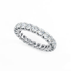 Diamond U Set Eternity Ring