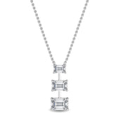 Emerald Cut Lab Grown Diamond Drop Pendant