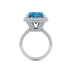 London Blue Topaz & Diamond Cocktail Ring