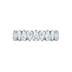 Pear Cut Alternating Diamond Eternity Ring