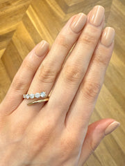 Yellow Gold & Lab Grown Diamond Split Band Ring