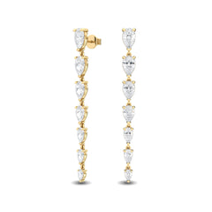 Pear Cut Lab Grown Diamond Drop Earrings