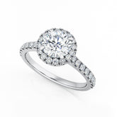 Round Diamond Halo Engagement Ring