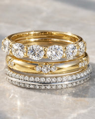 Lab Grown Diamond Starburst Wedding Band