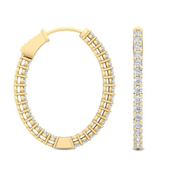 Lab Grown Diamond Hoop Earrings