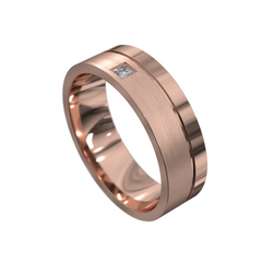 Men's Princess Cut Diamond Wedding Ring