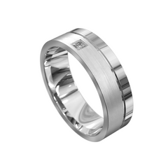 Men's Princess Cut Diamond Wedding Ring