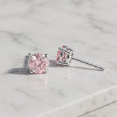 Pink Diamond Stud Earrings