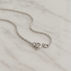 18k White Gold Cable Chain