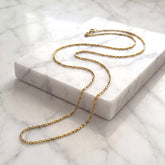 18k Yellow Gold Cable Chain