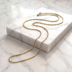 18k Yellow Gold Cable Chain