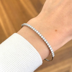18k White Gold Lab Grown Diamond Banglet - 2.60ct