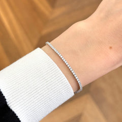 18k White Gold Lab Grown Diamond Tennis Bracelet - 2.22ct