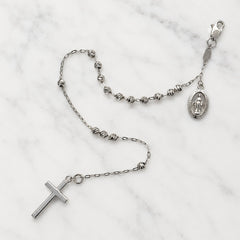 18k White Gold Rosary Bracelet