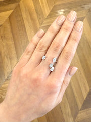 Asymmetrical Diamond Dress Ring
