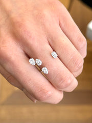 Asymmetrical Diamond Dress Ring