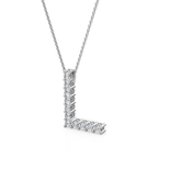 Lab Grown Diamond Initial ‘L’ Pendant With Chain