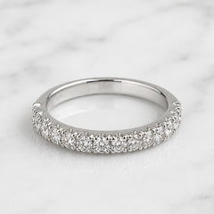 18k White Gold Stackable Nova Set Diamond Ring - 0.78ct